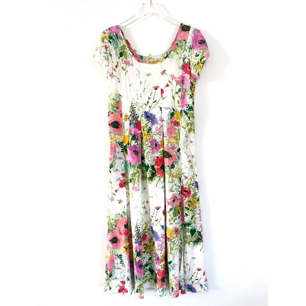 Jams World | Floral Maxi Flutter Sleeve Summer Breathable Dress